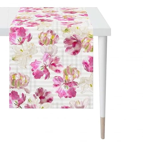 Apelt 6405 Springtime l Tischdecke 48x140cm l Tulpen l pink