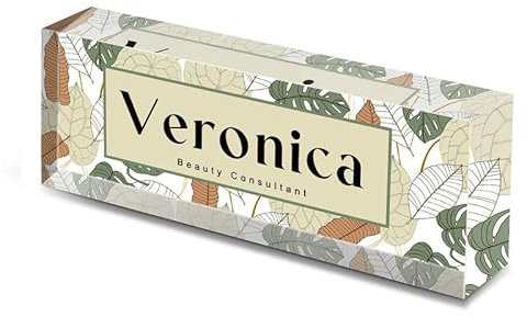 Bivei Placa de nombre de acrílico personalizada para escritorio Placas de nombre de escritorio personalizadas con nombre y título, decoraciones de escritorio para mujeres Decoración de oficina
