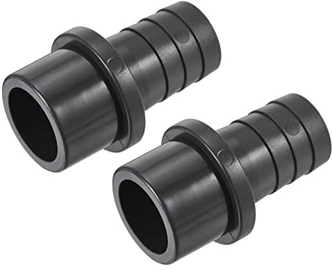 sourcing map Lot de 2 raccords de tuyau en PVC cannelé 25 mm x 32 mm OD Spigot Adaptateur de tuyau droit Connecteur rapide Noir