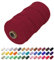 Uiopa Corde Macramé 2mm x 200m, Fil Macramé Coton Corde Coton Naturelle, Ficelle Cordon Macramé Cordelette 2mm pour Tenture Murale, Porte Plante Mural, Rideau, Décoration Bohème (Vin Rouge)