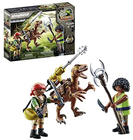 Playmobil 71264 Dino Rise Deinonychus, Dinosaur with detachable and swivelling cannon, jurrasic World, Fun Imaginative Role-Play, PlaySets Suitable for Ages 5+