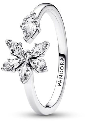 PANDORA Timeless Cluster-Ring Herbarium, offen, Sterlingsilber, mit klarem Cubic Zirkonia