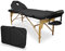 WELLCORE Massageliege, klappbar, mit aufklappbarer Rückenlehne, aus Holz, Kunstleder, 195 x 70 cm, höhenverstellbar, Abnehmbarer Kopf, Gesichtsloch, Schwarz, bis 225 kg
