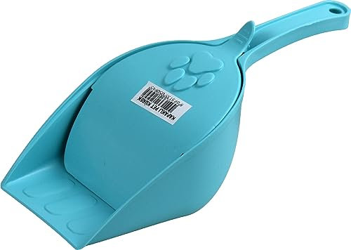 Sterling Ventures Handheld Plastic Cat Litter Scoop Sifter with Cover (Cyan)
