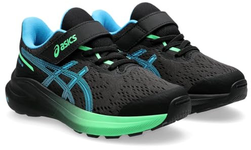 ASICS Jungen Gt-1000 13 Ps Sneaker, Black Digital Aqua, 33 EU