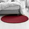 Teppich Wölkchen Fell Rund, Fellteppich Rund, Kunstfell Teppich Waschbar, Hasenfell, Kaninchenfell - Flauschiger Teppich Wohnzimmer, Bettvorleger Schlafzimmer - Rot - Rund 200cm