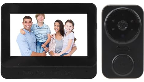 Video-Gegensprechanlage, Display, Kabellose Video-Türsprechanlage, Türklingel-Set, Innen- und Außen-IR-Kamera-Türsprechanlage, Unterstützt Überwachung,