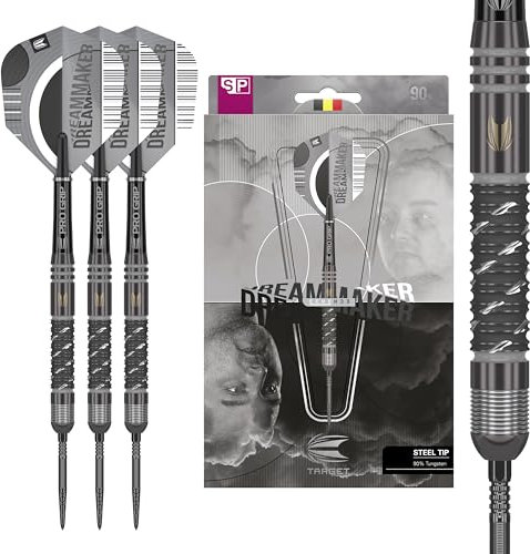 Target Darts Dimitri Van Den Bergh x Echo 90% Wolfram 24g Dartpfeile Steeldart Stahlspitze Darts Set - Steel Tip Dart Set, Swiss Point Steeldarts, SP Tool inklusive, Player Edition Dimi Dart Set