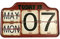 Ewiger Metall-Kalender, Eisen und PVC, Wandkalender, Flip-Used-Finish für Heimbüro-Dekor