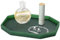 Shinowa 8 Small Octagon Bathroom Vanity Tray, Resin Decorative Perfume Tray Jewelry Ring Dish Tray,Vanity Tray for Bathroom Candle Perfume Soap Shampoo, Green Marble