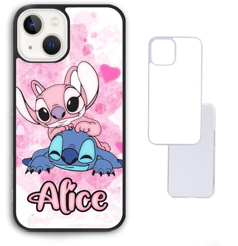 Pink watercolour stitch splash angel ombre Y2K Aesthetic Personalised name custom iPhone SE 2020 6 7s 7 8 plus 11 X XS max XR 13 pro 12 mini Black Clear White Compatible Case Casing Hard Photo Image