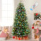 SHareconn 180cm Künstlicher Weihnachtsbaum mit RGB LED-Beleuchtung, Fernbedienung und Realistischer Tannen-Optik - Perfekte Weihnachtsdeko für Innenräume, Ideal für Festliche Stimmung