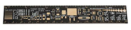 ❥❥6 Zoll 15 Cm Multifunktionales Leiterplatten-Lineal-Messwerkzeug für Elektronikingenieure und Enthusiasten, Vergoldet, mit Ted-Informationen für PCB-Design und High