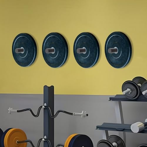 ROMYIX Weight Plate Holder, Wall Mounted Weight Rack Storage for Weight Plate, 4 Pack Home Gym Organizer