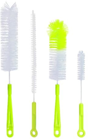 Flaschenbürsten zum Reinigen - Reinigungsbürsten-Set, 4 Stück Bittle Brush Flaschenbürste in Lebensmittelqualität - Weiches und flexibles Flaschenreinigungsbürstenset, Wasserflaschenbürstenreiniger zu