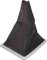 Hihaha Schaltmanschetten für Ford Focus MK2 2004-2012 Schalthebelabdeckung Schaltmanschette Schalthebelabdeckung Staubschutz Leder 1 Stück Schwarz Rot