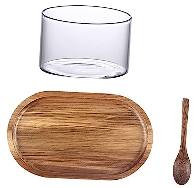 Cabilock Juego De Bandeja y Accesorios De Acacia para Café Leche Té Decorativa y Funcional