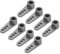 QUARKZMAN 8 Stück Aluminium Servo Horn 25T Servo Horn Lenkung Kurzer Arm 28mm Länge Hellgrau Geeignet für DIY RC Auto/Boot/Flugzeuge Boot Modell Zubehör