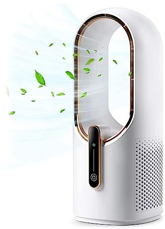 BCJMKDX Floor Fans, Desk Fan Bladeless Office Fan Small Cooling Fan Portable Silent Fan White For Office Living Room Bedroom