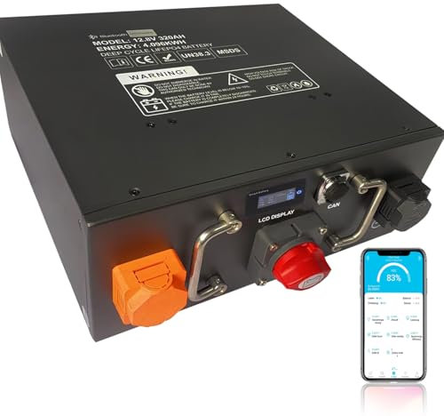 FEENCE LiFePO4 320Ah 12V Batterie, 4096Wh Lithium Akku mit 250A BMS, Max. 15000 Zyklen, Perfekter Ersatz für Blei-Säure für Wohnmobile, Solaranlage, Boot, Solarpanel Kit,Camping