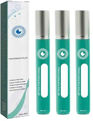 Vision Enhance Massagerolle, Verbessert die Visuelle Klarheit Augenmassage zur Linderung von Müdigkeit, Entfernt Schwellungen (3 pc, 1)