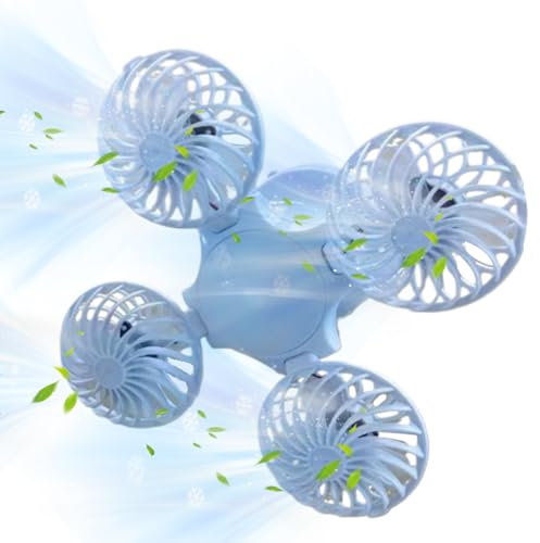 Genérico Linternas De Camping Con Ventilador,Ventilador De Techo Portátil Con Energía Solar Y Luz | Luz Portátil Ultra Silenciosa para Interiores, Emergencias y Jardín