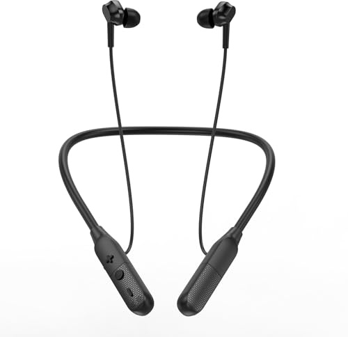 SOPPY Nackenbügel Kopfhörer Bluetooth 6.0 Kabellose In-Ear-Kopfhörer Ohrhörer mit ENC Geräuschreduzierung IPX4 Wasserdicht, Bluetooth Kopfhörer Sport Earbuds zum Laufen mit 30 St. Spielzeit, Schwarz
