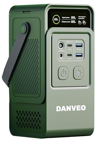 Danveo Power Bank Station 200W Max 192Wh 60000mAh, LiFePO4 Battery, Solar Generator, USB & DC Power Fast Charging for Outdoors, Camping, Traveling, Fishing