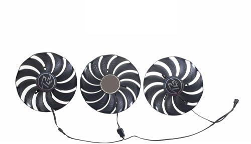 ZPZOZDR Pièces d'ordinateur Portable Ventilateur de Carte Graphique 98 mm CF1010H12S DC12 V 0,35 A pour ASRock pour Radeon RX 7800 XT pour Phantom pour Gaming 16 Go OC Fan(3PCS Set Fan)
