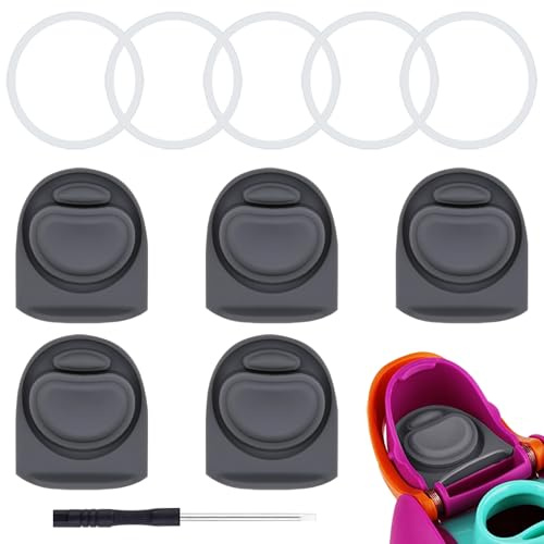 Frokolla 5 Kits Replacement Stopper and O Ring Jelly Gasket Compatible with Owala FreeSip 24oz 32oz,Water Bottle Lid Insert Cap Silicone Seal Parts for Owala 16/19/24/32/40oz Mouthpiece Accessories F4