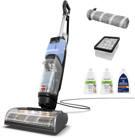 BISSELL CrossWave EdgeFind Wet & Dry Vacuum Cleaner 4136E | Powerful multi-surface pet mess cleanup with ZeroGap Technology, washing vacuum cleaner