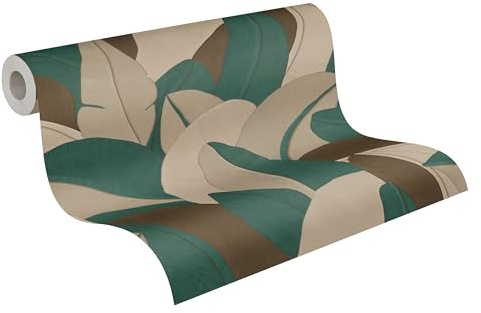 A.S. Création Uni-Vliestapete – Beige, Grau, Metallic – 10,05 x 0,53 m | Einfarbig & vielseitig kombinierbar – schimmernde Wandtapete, ansatzfrei & spurlos abziehbar, für Wohn- und Schlafzimmer