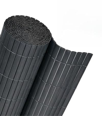 Mazovia Malla de Ocultación PVC 100x300 cm, Gris Antracita, Ocultación Balcón, Terraza, Jardín, Resistente a la Intemperie y a Los Rayos UV, Moderno Pantalla de Privacidad, Todo el Año
