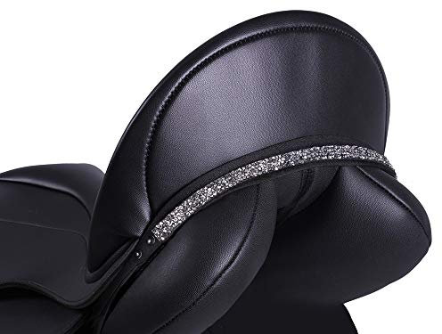 QHP Sattel Jewel Sattelschmuck mit Strass zum Aufpeppen Ihres Sattels Pimp Ihre Sattel (Pony, Lupine)