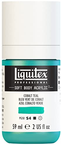 Liquitex 1959172 Professional Acrylic Paint Soft Body - Artist Paint in Creamy Opaque Consistency, High Pigmentation, Lightfast and Ageing Resistant, 59 ml Bottle - Cobalt Blue Green
