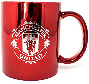 Manchester United Mug - Ceramic Metallic Red Devils Cup Football Gift