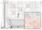 Medianlux Fliesen-Aufkleber Fliesen-Bild Vintage Nostalgie Blumen Pastell-Rosa Beige Bad WC Deko, 12 Stück, 10x10cm m13m31-88244