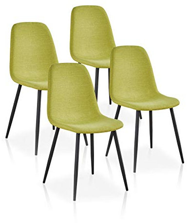 La Silla Española Alberca Sedia da Pranzo, Quercia, Verde Lime, Medidas: 53x45x87.5 cm, 4 unità