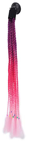 Helm Zöpfe Motorrad Helm Zöpfe Pferdeschwanz Stilvolle Helme Dreadlocks mit Saugnapf (Helm Nicht Im Lieferumfang Enthalten)(Fuchsia Pulver)