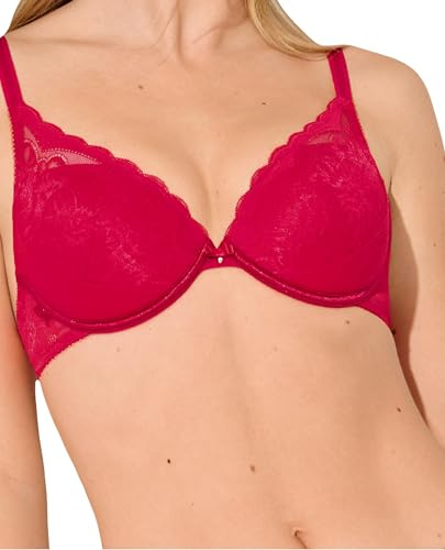 Lisca Push-Up-BH Größe 90A, Farbe Rot