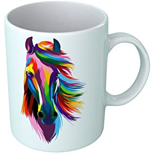 Bulabadoo Tazza Cavallo Con Criniera Colorata - Parodia Divertente - Idea Regalo