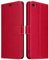 ELESNOW Cover per iPhone 6 Plus / 6S Plus - 5.5, Flip Wallet Case Custodia in Pelle PU Premium, Slot per Schede, con Magnetica a Scatto per iPhone 6 Plus / 6S Plus (Rouge)