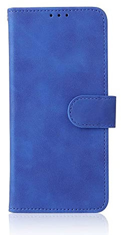RanTuo Handyhülle für OnePlus 7T Hülle, mit Kartenfach, Standfunktion, Leder Tasche Flip Case Schutzhülle für OnePlus 7T.(Blau)