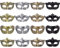 FEQO 16 Stück Venezianische Maskerade Maske Damen und Herren Vintage Antike Masken Augenmaske Retro Maskerade Masken für Karnevals Halloween Party