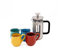 La Cafetière Pisa 3 Cup Stainless Steel Cafetière and Mysa Ceramic Espresso Cups Set