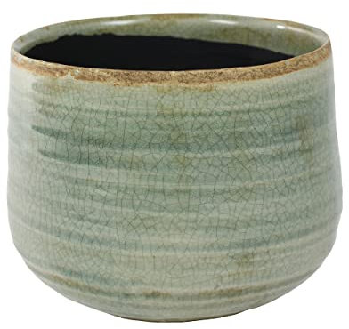 Indoor-Helden Blumentopf Keramik Mint Übertopf für Zimmerpflanzen Sukkulente Kakteen Pflanztopf lasiert Topf-Ø 15 cm modern