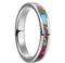Vakki Türkis Ring für Damen Männer Silber Wolfram Ring Herren Grün Verlobungsringe 4mm Boho Stil Edelstein Schmuck