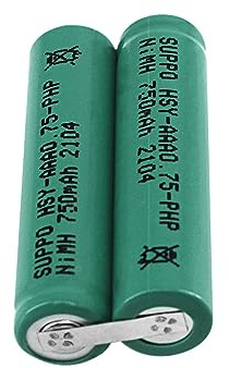 Batteria originale HSY-AAA0.75-PHP per rasoio elettrico Batterie SUPPO 2.4V 750mAh Ni-MH