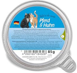 GranataPet Filet à la Carte Pferd & Huhn, 6 x 85 g, Nassfutter für Katzen, Filet-Stückchen ohne Getreide, Katzenfutter ohne Zuckerzusatz, hoher Fleischanteil
