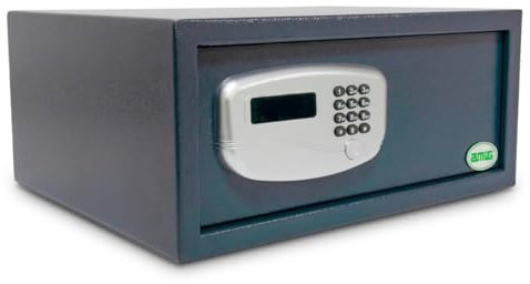 Amig – Safe mit LED-Bildschirm | Tresor für zuhause | Motorisierter elektronischer Safe | Stahl | Ideal für Hotels, Wohnungen und Büros | Schutz von Geld und Wertpapieren | 43x37x20cm